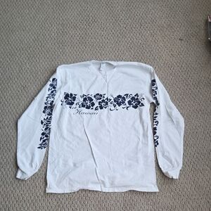 White Floral Long Sleeve Tee
